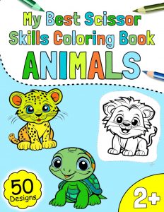 My Best Scissor Skills Coloring Book Animals Logo