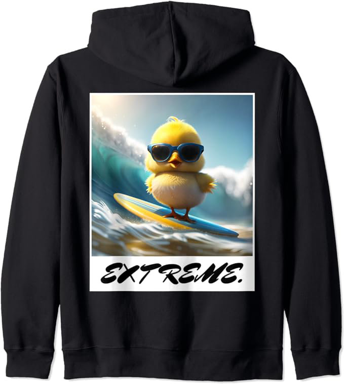 Extreme and Chill Chick Surfing Hoodie