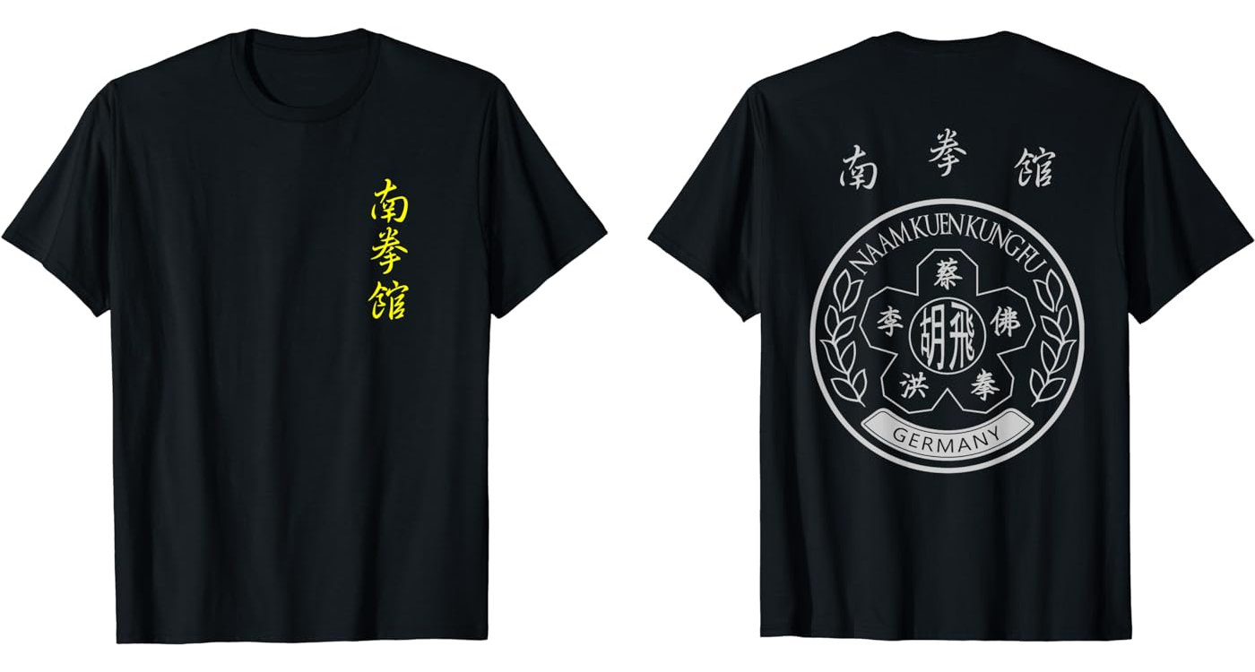Naam Kuen Kung Fu Black T-Shirt Design