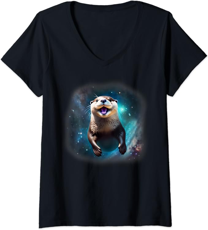 Otter In Deep Space Design Shirt