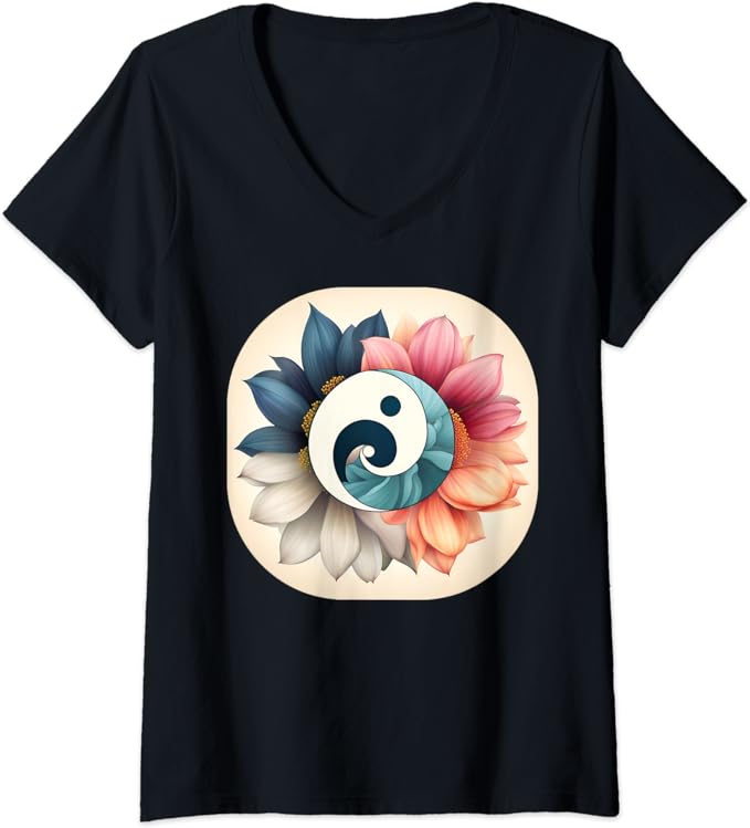 Yin Yang Lotus Flower Design