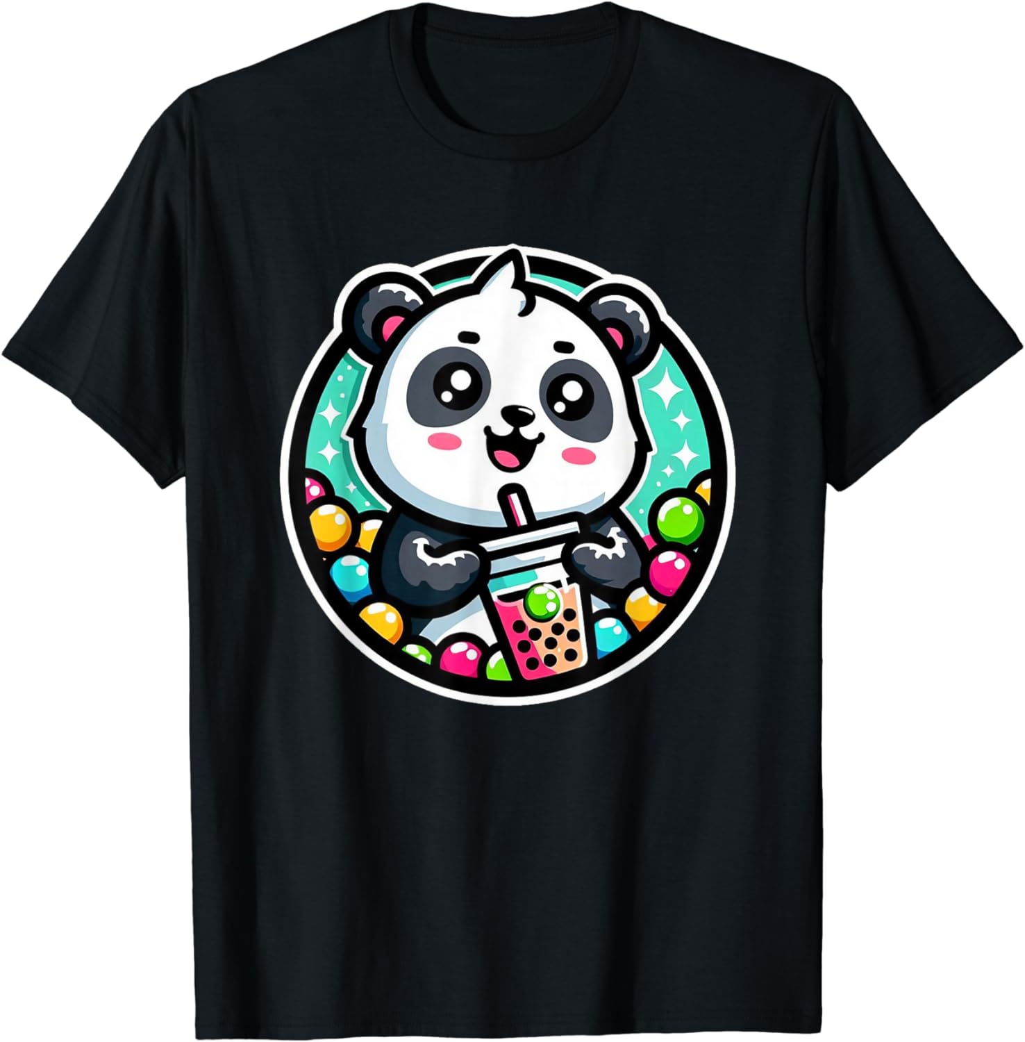 Panda drinks bubble tea shirt